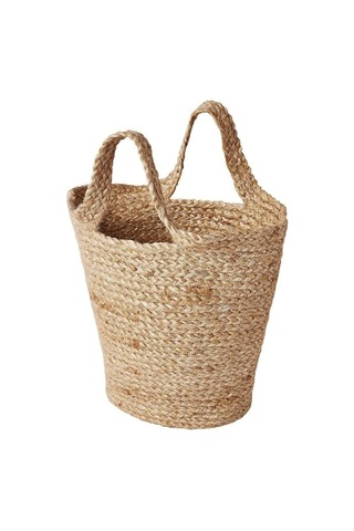 Lexroo Tolknıng Örme Sepet, Örme Sepet Çanta, Jüt 20x30 Cm Çok Renkli