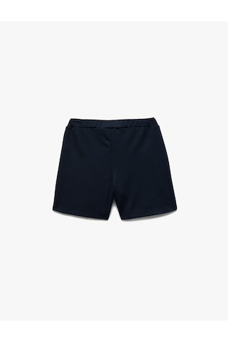 Koton Beli Lastikli Pamuk Karışımlı Kısa Şort Etek Lacivert 7wkg40038ak