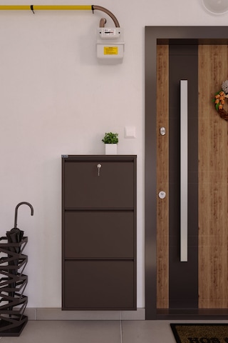 Ceha Kilitli Metal Ayakkabılık 3'lü Kahverengi - K.AYK-3 /AB8317/KL Kahverengi
