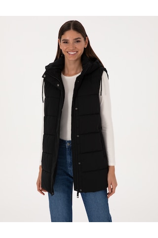 Pierre Cardin Kadın Siyah Mont Yelek 50309044-vr046 Siyah