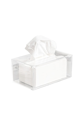 Geeroyoo Akrilik Materyal Transparan Dizaynlı Ev Ofis Mutfak Kullanıma Uygun Dikdörtgen Tüp Havlu Kutusu Organizatör