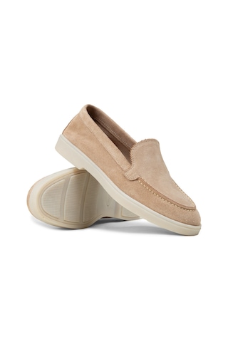 Deery Kadın Hakiki Süet Bej Loafer Ayakkabı - 02039zbejc01
