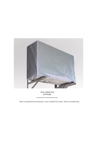 Leezsing Klima Dış Ünite Koruması - 5 Yüzlü Tam Kapaklı, Yağmur/güneş/toz Engeli, Dayanıklı Poliester, 3-3.5 Pk 105x40x75 Cm
