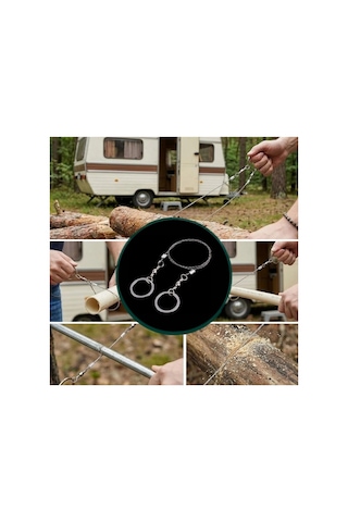 Mucit Home Taşınabilir Mini Zincir Cep Testeresi Dişli Tel Ahşap Plastik Metal Kesici Kampta Karavanda