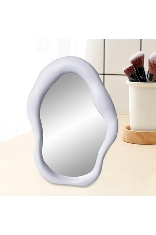 Pazly Suntek Şık Makyaj Düzensiz Bulut-şekli-beyaz Aynası Bk Ahşap