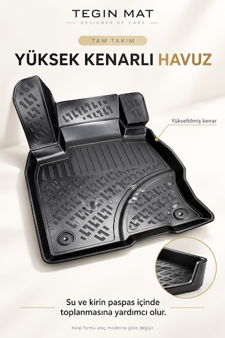 Gmc Sierra 2500-3500 Crew Cab/carpet Floor /automatic Gear 2017 Geometrik Desenli Havuzlu Oto Paspas