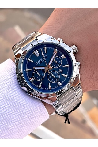 Tom Jones Çelik Kordon 3 Atm Suya Dayanıklı 2 Yıl Garantili Erkek Kol Saati Tje1.2389.7 Gri