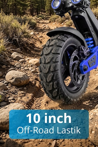 5025-m 1000w Elektrikli Scooter 48v 15ah 50-60 Km Menzil Katlanabilir Çift Süspansiyon Off-road Lastik Mavi