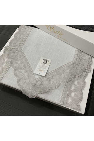 Linen Jute Simli Krem Keten Runner40x140 Cm