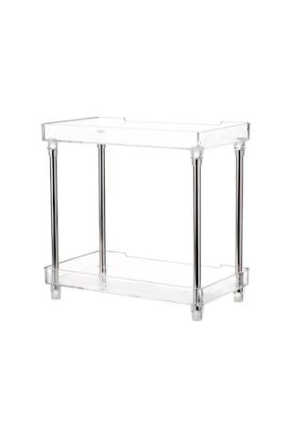 Pazly 2 Katlı Şeffaf Kozmetik Organizatör - Banyo, Mutfak Ve Ofis İçin Multifonksiyonel Saklama Rafı/ Diğer