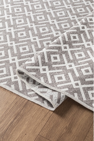 İskandinav %100 Pamuk Kilim Yıkanabilir Pamuklu Dokuma Halı Dekoratif Saçaklı Bej
