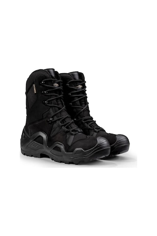 Falcon Su İtici Özellikli Siyah Askeri Tactical Outdoor Fermuarlı Nubuk Bot Siyah