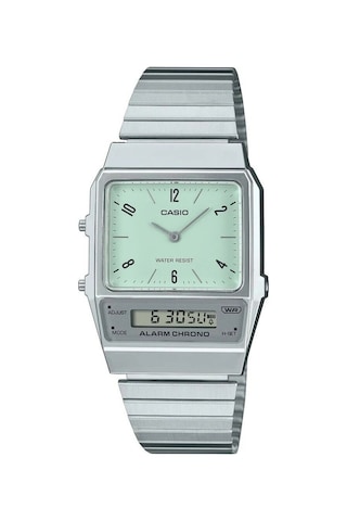 Casio Quartz Analog/dijital Çelik Gri Yeşil Kadran 32 Mm Erkek Kol Saati