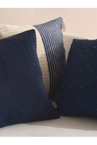 Coastal Drift 3'lü Kırlent Kılıf Seti Mavi