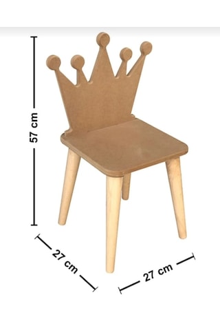 Boyanabilir Ahşap Mdf Çocuk Oyun Aktivite Sandalyesi Ahşap