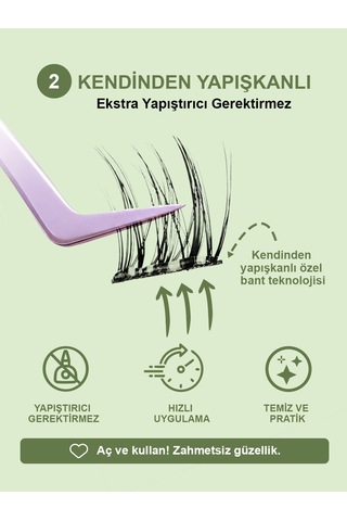 Kp1451 - Kendinden Yapışkanlı Takma Kirpik Siyah