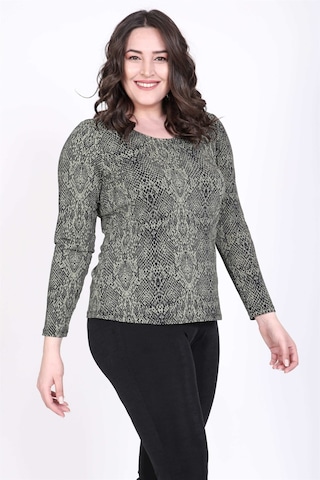 Arkası Çapraz Biyeli Bluz Haki