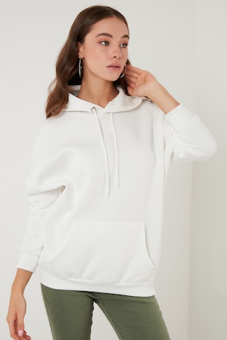 Lela Regular Fit Pamuklu Kapüşonlu Yaka Şardonlu Kışlık 2'Li Paket Bayan Sweat 5863854S2 Ekru-Mor