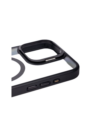 Apple Uyumlu iPhone 15 Pro Magsafe Wireless Şarj Özellikli Standlı Zore Klon Lmbd li Kılıf gr