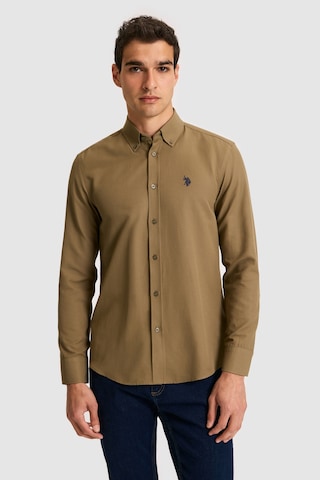 U.s. Polo Assn. Erkek Haki Gömlek Basic 50324708-vr027