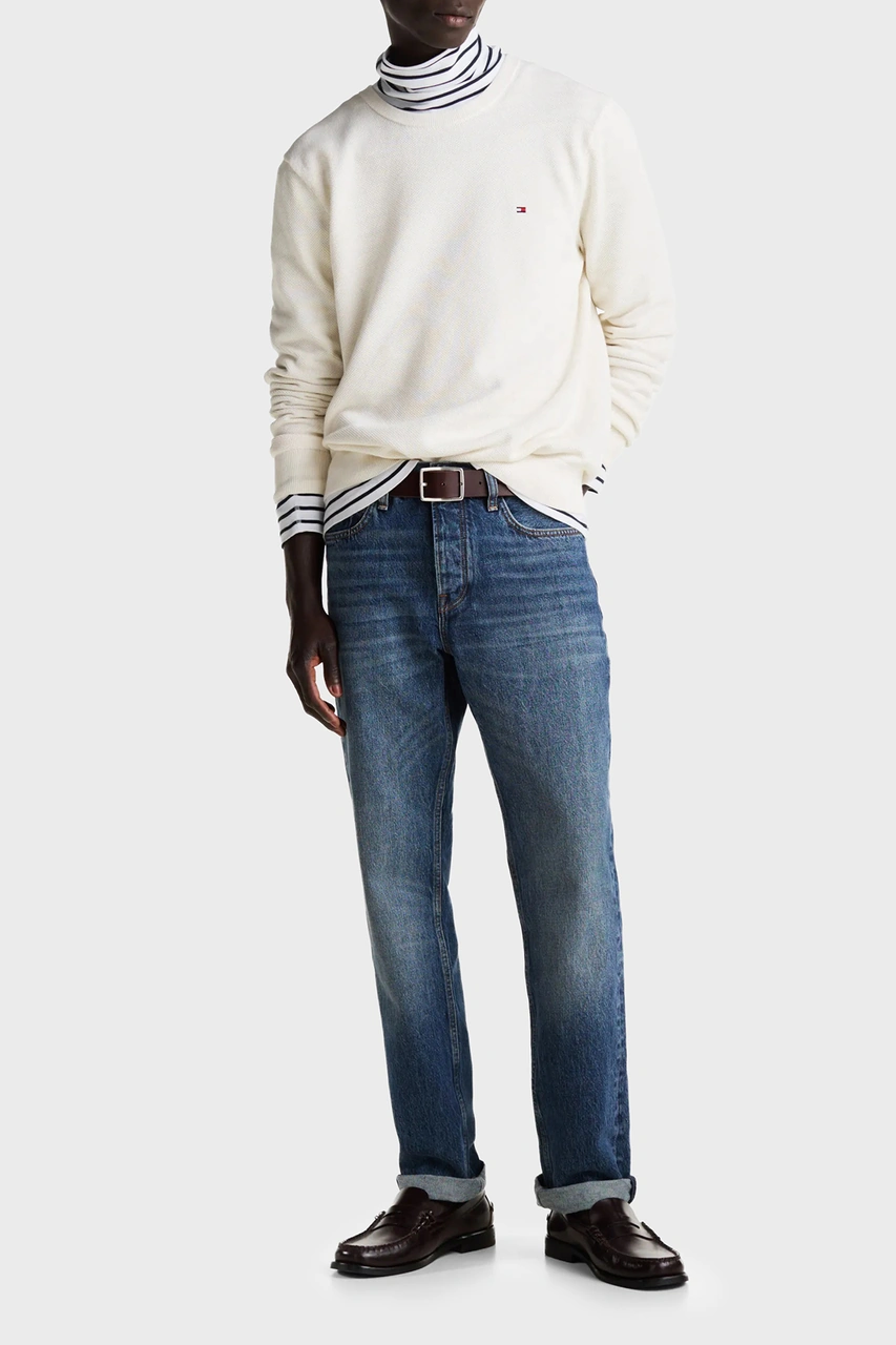 Tommy Hilfiger Erkek Kazak Mw0mw36347 Z00 Açık Bej Açık Bej