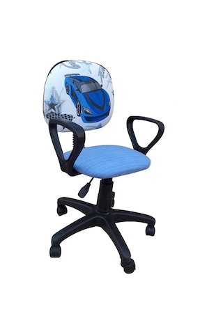 Depolife Depolife Ralli Araba Desenli Ofis Çocuk Ders Çalışma Koltuğu