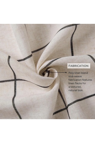 Elrene Home Fashions Pencere Paneli Kareli Karartmalı Pencere Perdesi Panelleri/oturma Odası, Yatak Odası, Yemek Odası, Siyah, 132 Cm X 241 Cm 1