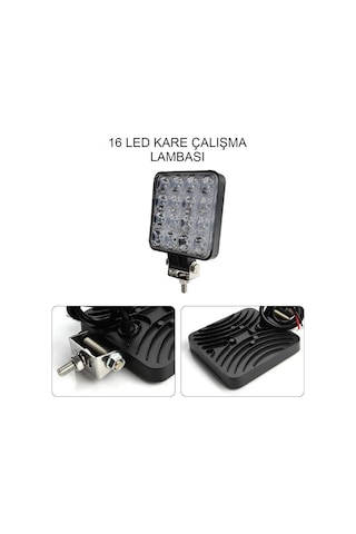 2 Adet 16 Ledli Sis Farı Çalışma Lambası 12 Volt