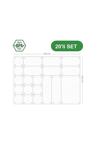 Modüler Organizer Set Takı Aksesuar Düzenleyici Çekmece İçi Makyaj Organizer Kristal 6'lı Açık Kahverengi