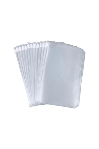 24 Paket A6 Boyutunda 6 Delikli Klasör Fermuarlı Gevşek Yapraklı Klasör 6 Halkalı Not Defteri Klasörü Gevşek Sayfa Saklama Çantası Diğer