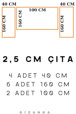 Yatak Odası Başlık Tasarım Boyanabilir Çıta Hazır Kesim Anka157 13,20 Metre