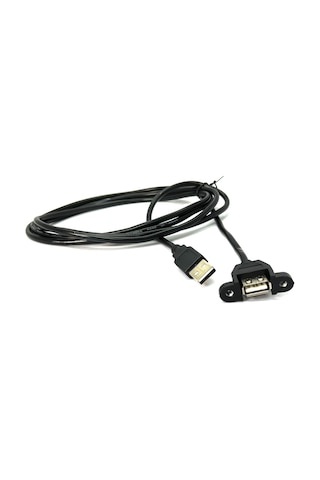 Panel Tipi Dişi Erkek Usb Vidalı 2 Metre Usb Extension Usb Panel