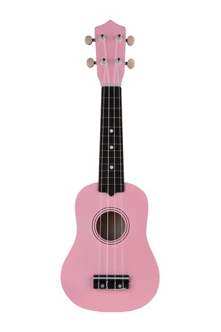 Yaozixa 21 İnç Ahşap Ukulele - Çalınabilir Kısa Gitar - Pembe Renk