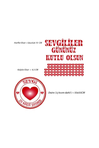 14 Şubat Sevgililer Günü Vitrin , Cam , Kapı Sticker Süsü Eczane Için