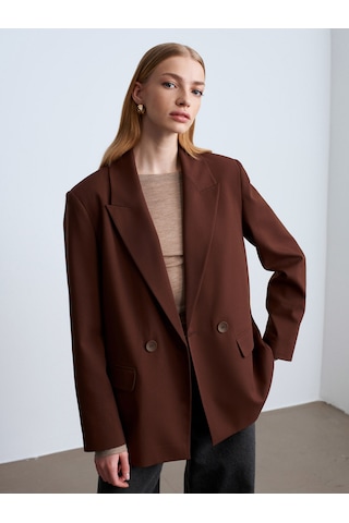 Dilvin 60767 Blazer Ceket-açık Kahve Açık Kahve
