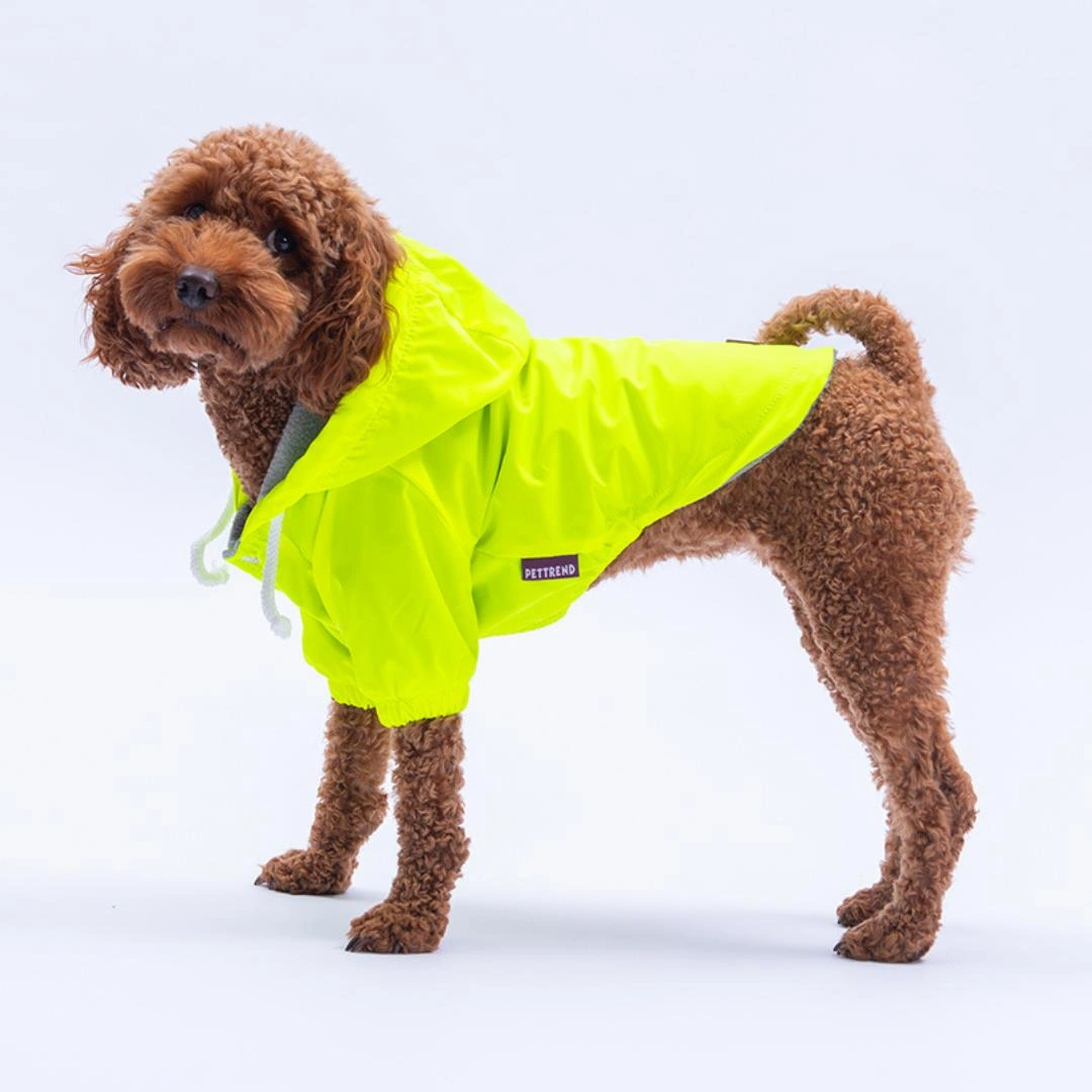 Neon Sarı Mont Köpek Mont Köpek Kıyafeti Köpek Yağmurluğu Küçük Ve Büyük Irklar İçin