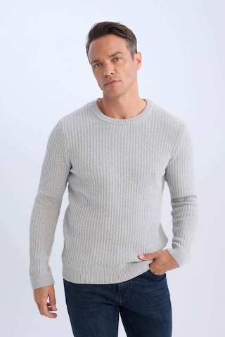 DeFacto Standart Fit Bisiklet Yaka Dokulu Triko Kazak E0811AXNSGR110