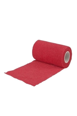 Dedeks Elastik Yapışkanlı Coban Renkli Bandaj 10 Cm X 4,5 Mt Kırmızı