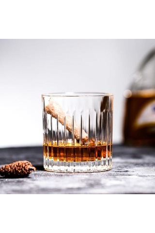 1 Adet Batı Klasik Dikey Tahıl Eski Moda Viski Cam Bar Ev Ofis Ruhları Likör Rhum Şarap İçme Kupası Copas De Vidrio Eski Moda Cam Altın