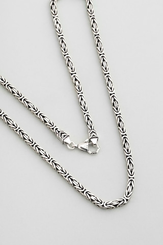 Gladius Gücü Oksitli 60 Cm Gümüş Erkek Kral Zincir Kolye Gri