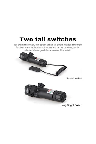 Tongxida Usb Şarjlı Yeşil Lazer Hedefleyici, Ayarı Değiştirilebilir Işık, Dayanıklı Metal Gövde, 2 Adet Braket, Fantezi Kablol Siyah
