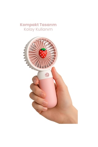 Mini Fan Şarjlı Taşınabilir El Vantilatörü Telefon Standı Meyve Figürlü Usb Mini Fan 250mah 5w Güçlü