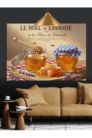 Bal Kavanozları Dekoratif Kanvas - Mdf Ahşap Tablo