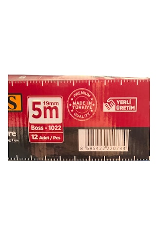 Boss 5x19 Mm Şerit Metre 12 Adet 5 / 19 MM