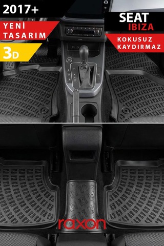 Seat Ibiza 2017+ 3d Havuzlu Paspas 5 Parça Tam Uyumlu, Su Geçirmez