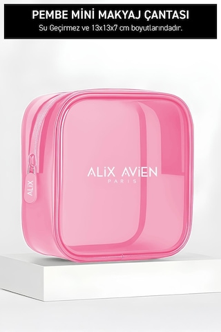 Alix Avien Pembe Mini Makyaj Çantası