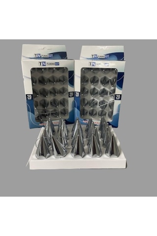19mm Sivri Krom Bijon Kapağı 20'li Set