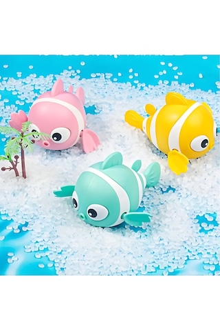 Kurmalı Balık Bebek Banyo Su Oyuncağı 2 Adet