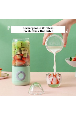 Kangvka Taşınabilir Yeşil Meyve Sıkacağı - 500ml Kapasiteli, Şarj Edilebilir, Abs Ve Pc Malzeme