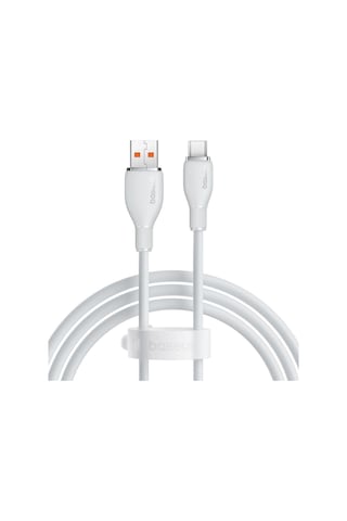 Baseus Pudding 1.2 M Hızlı Şarj Özellikli Usb Type-C 100 W Kablo Beyaz